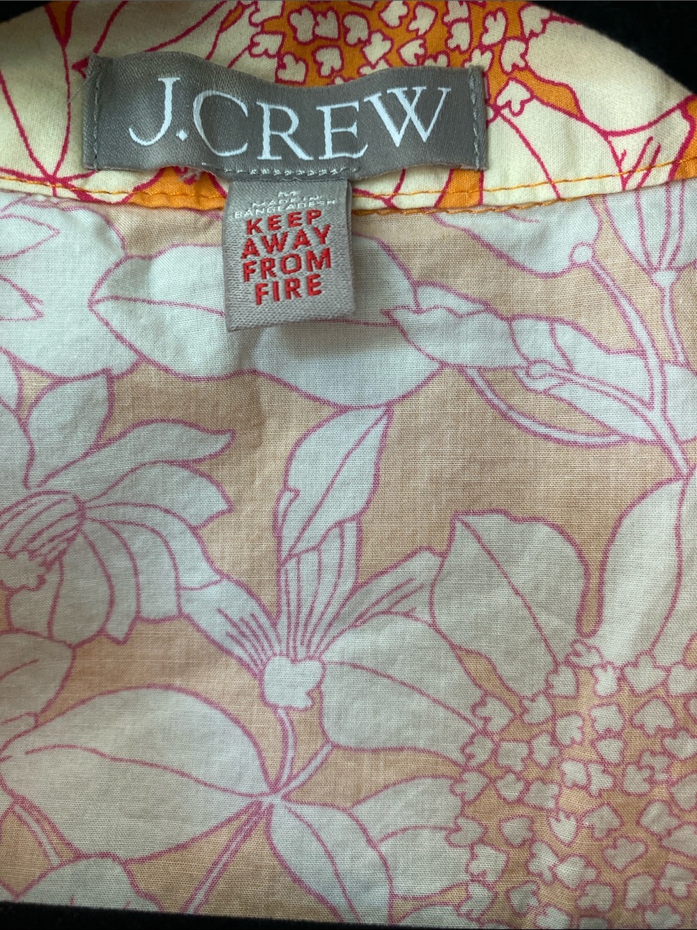 J. Crew Orange Floral Short Pajama Set - Picture 3 of 9